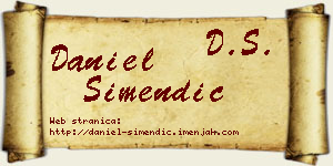 Daniel Simendić vizit kartica
